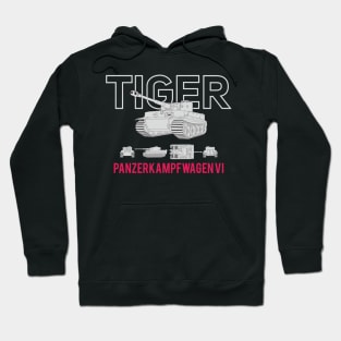 The famous German Panzer 6 Tiger tank Hoodie